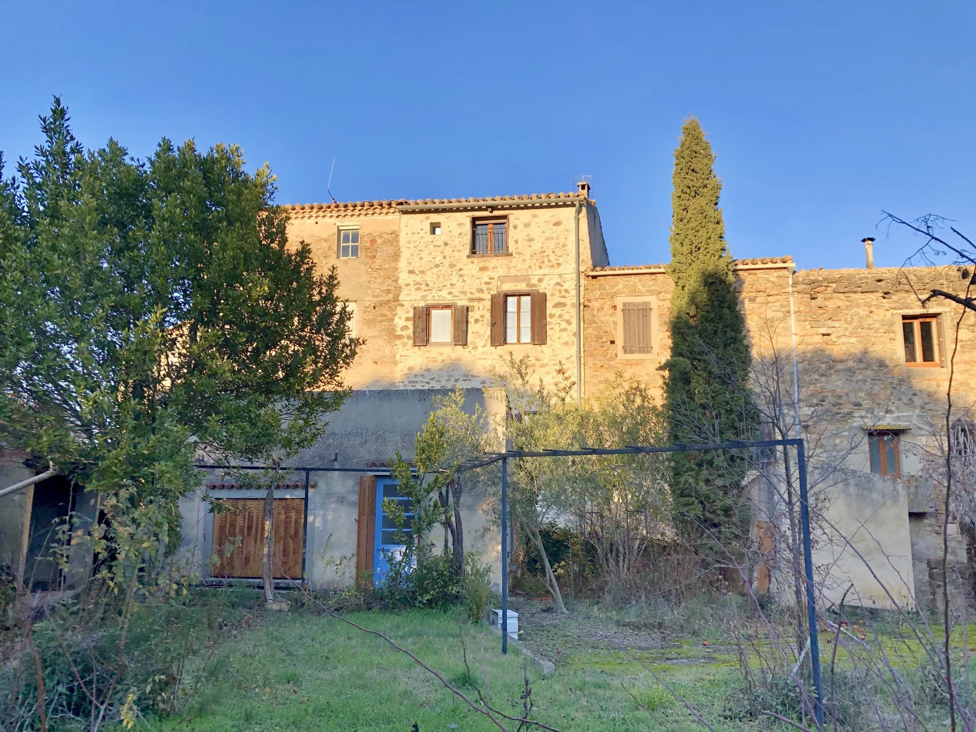 Rustic and medieval village house with garden