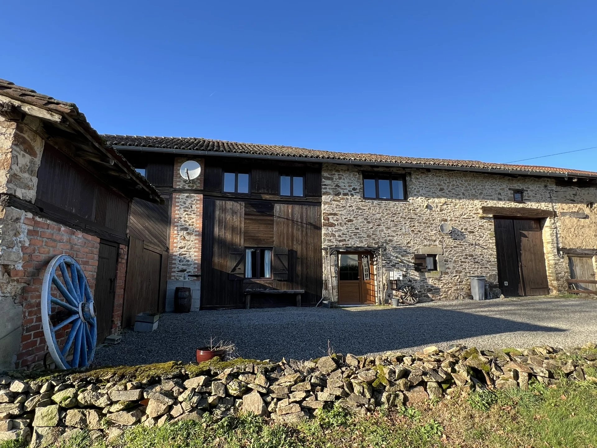 3/4 bed stone barn renovation with great views and upside down layout!