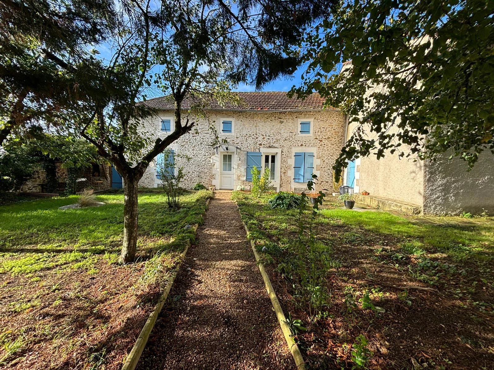 Renovated attractive stone property with barn and views