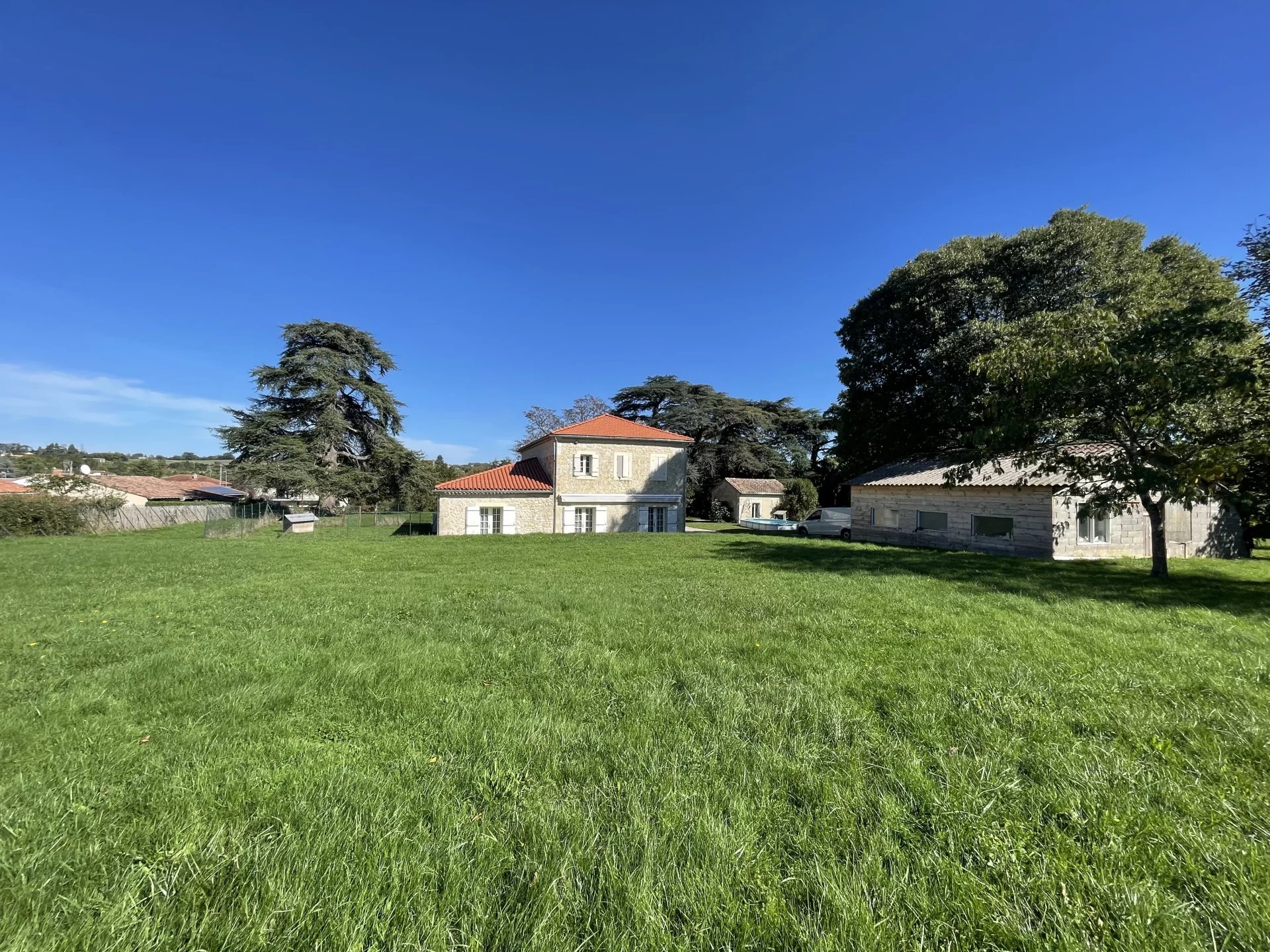 Superb Renovated Gascony Home in a Tree-Filled Park with Outbuildings