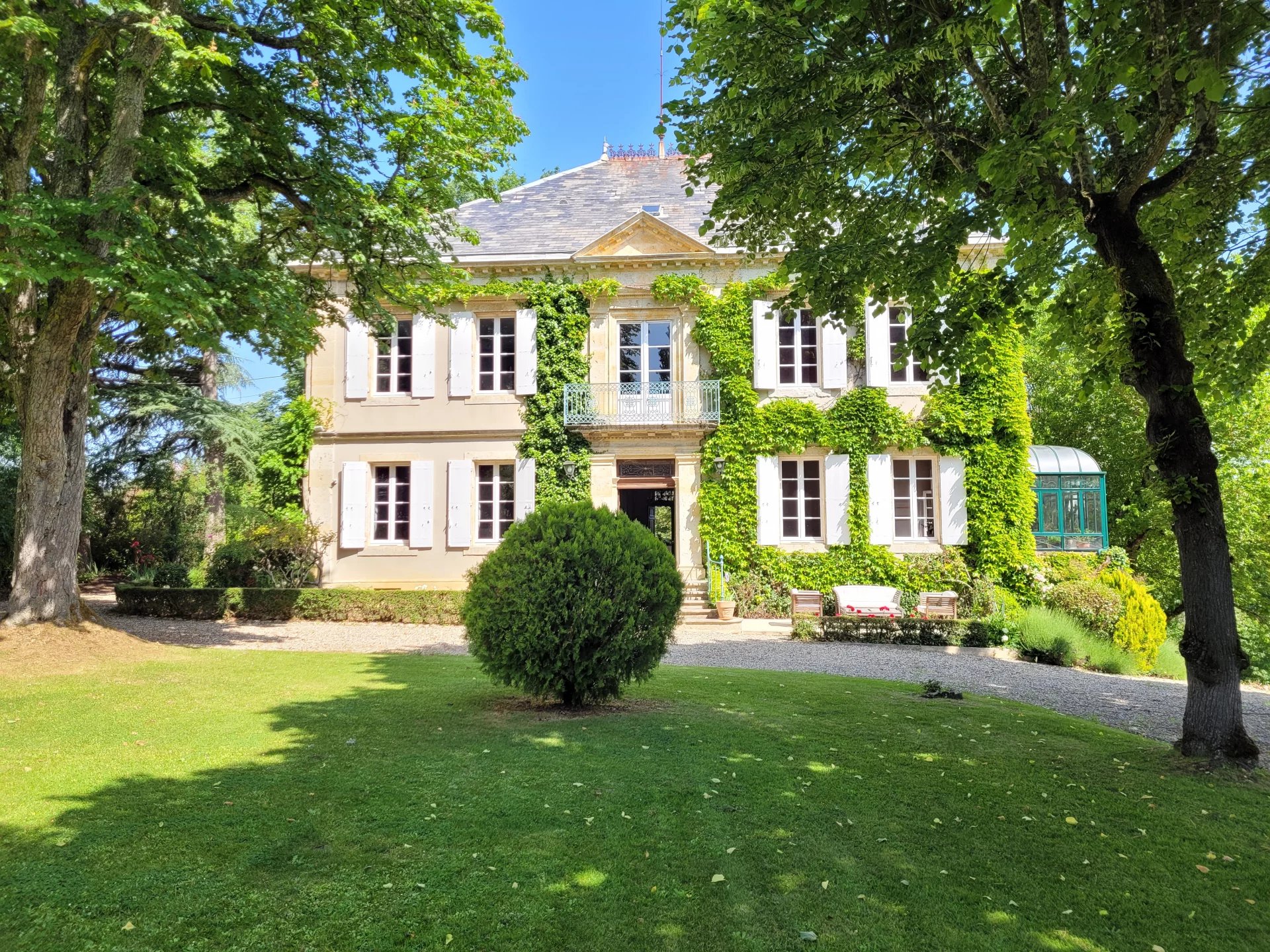 Manor house with outbuilding and beautiful grounds