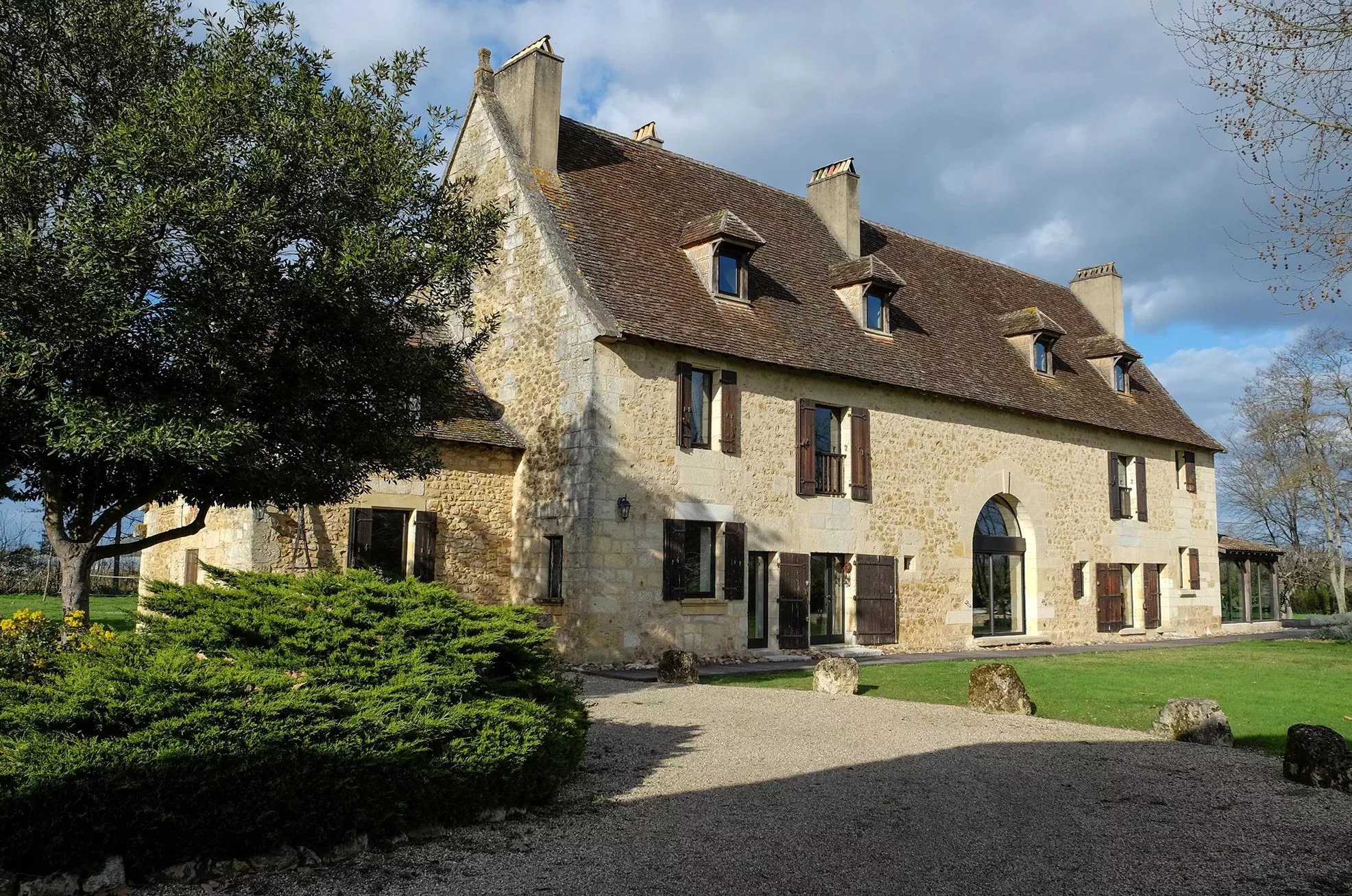 Historic riverside property with gite and swimming pool near Bergerac