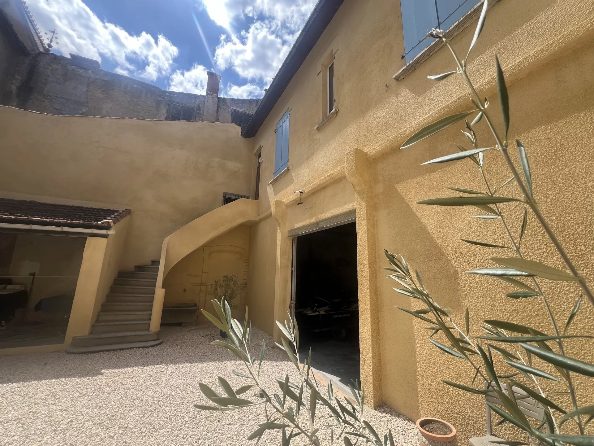 Renovated coach house with large courtyard garden