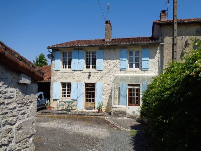 Pretty stone village house with large garden