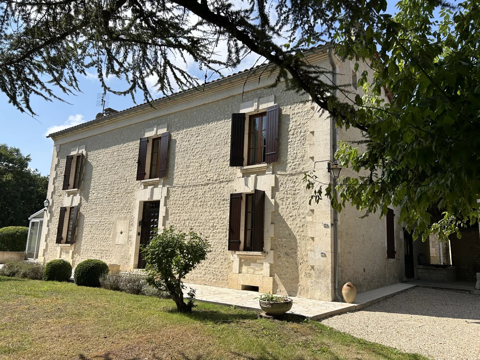 Old farm complex in quiet village