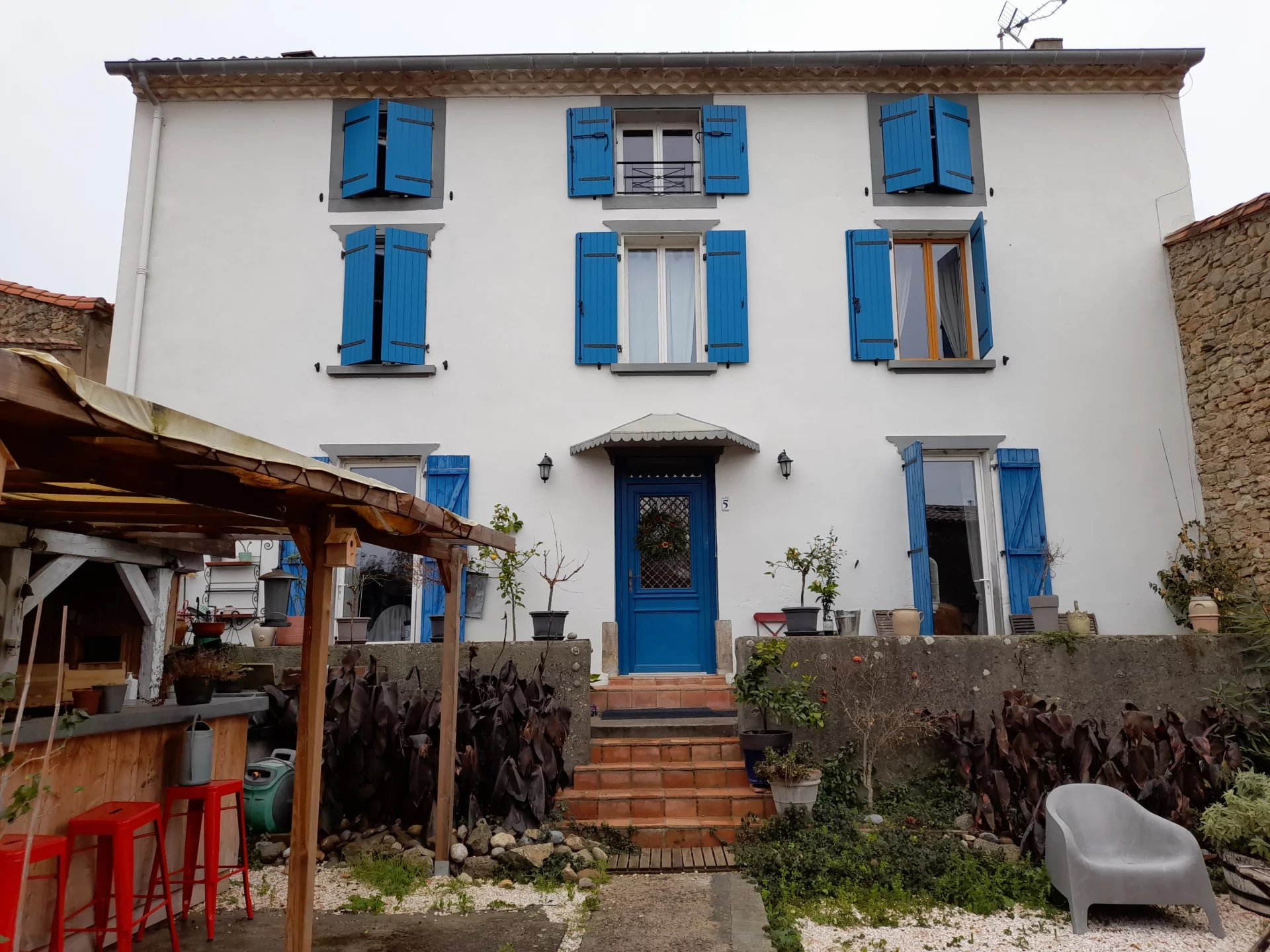 Stone house with garden in a village near Limoux
