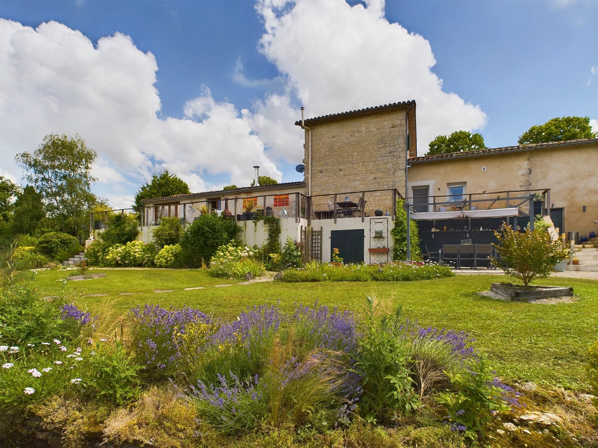 Tastefully renovated property with a panoramic view over the countryside