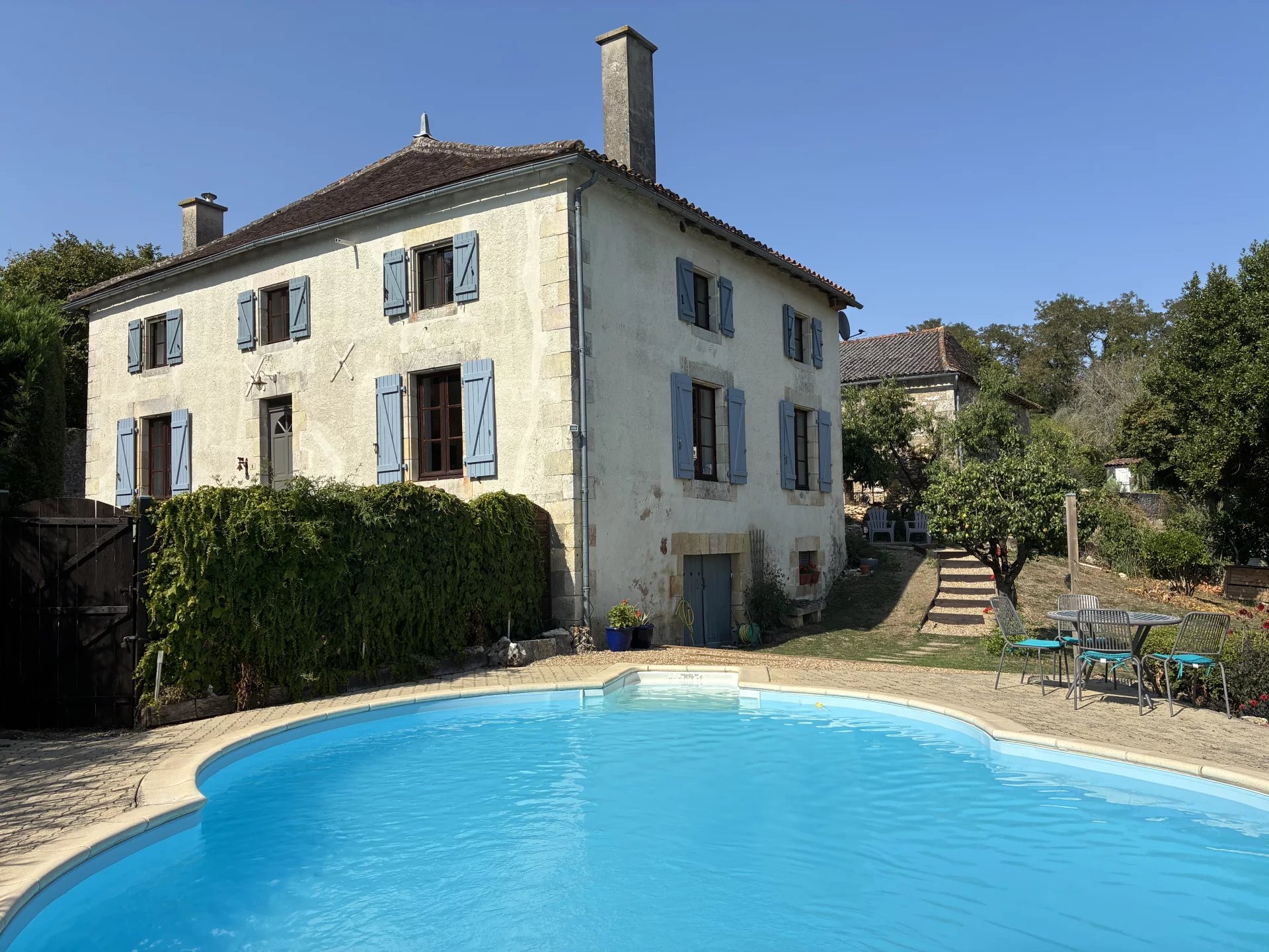 Large renovated village house with beautiful views and a pool!