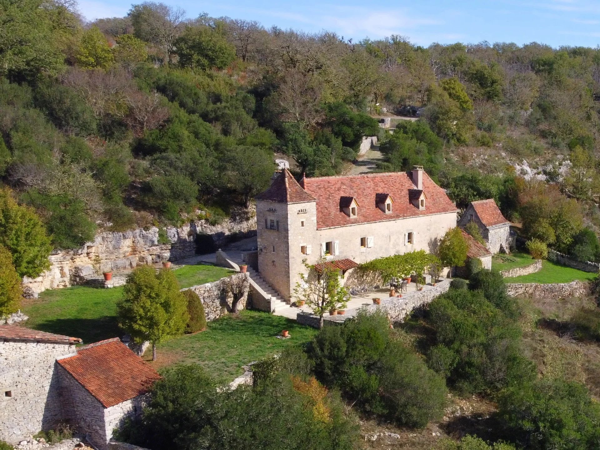 Unique in the area, a magnificent stone property with breathtaking, valley views!