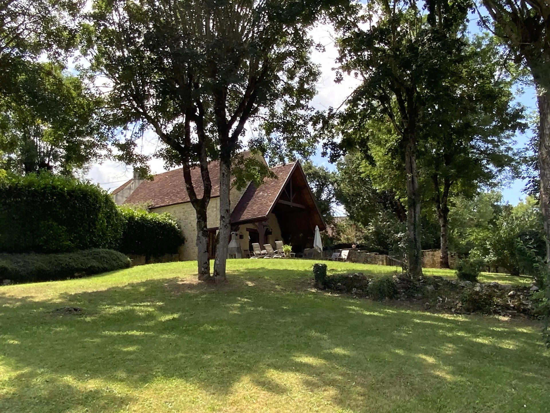 Three lovely stone houses with land and a swimming pool