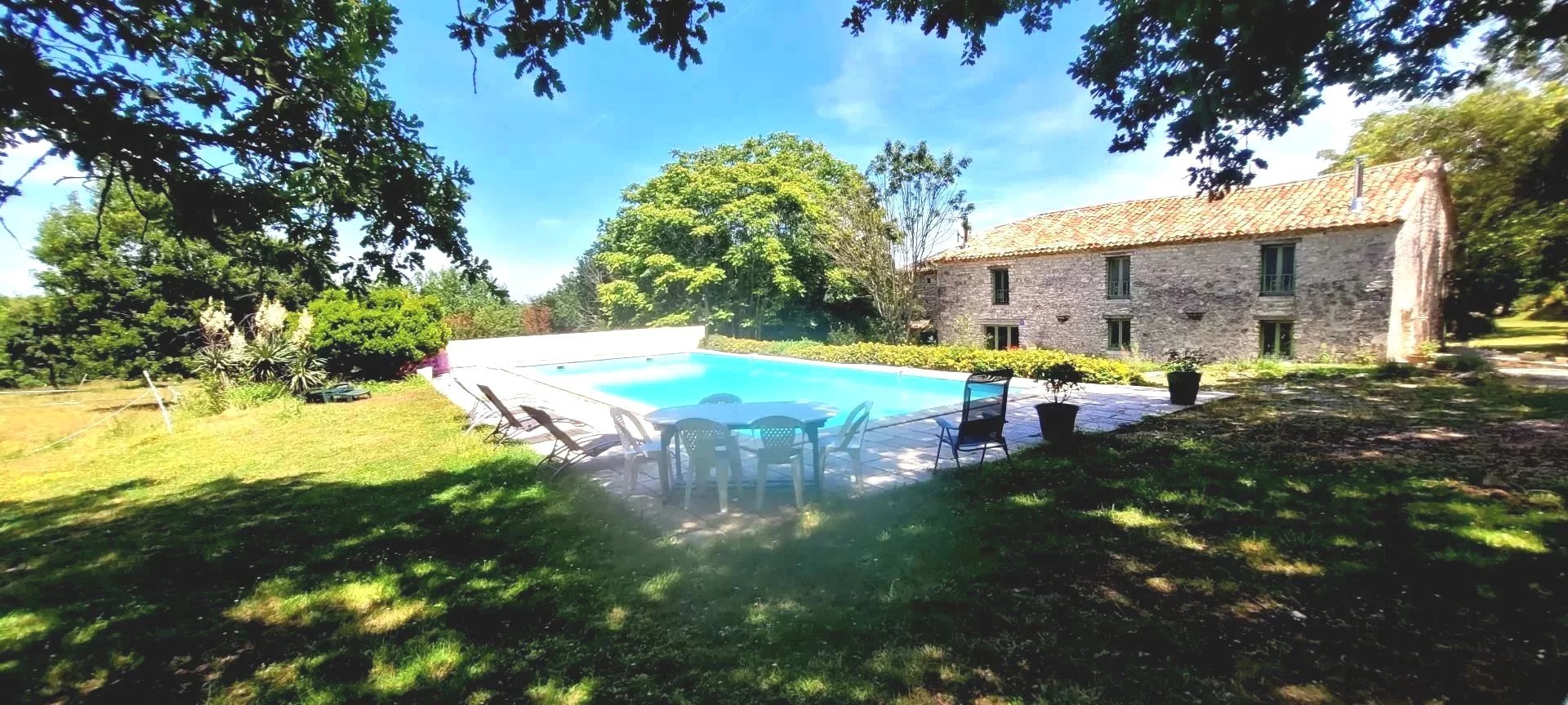 Secluded property with two gîtes and pool